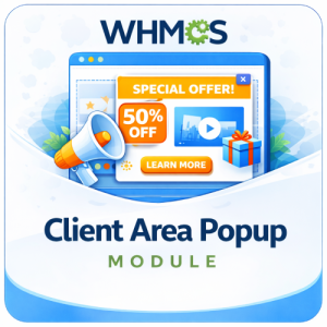 Client Area Popup for WHMCS