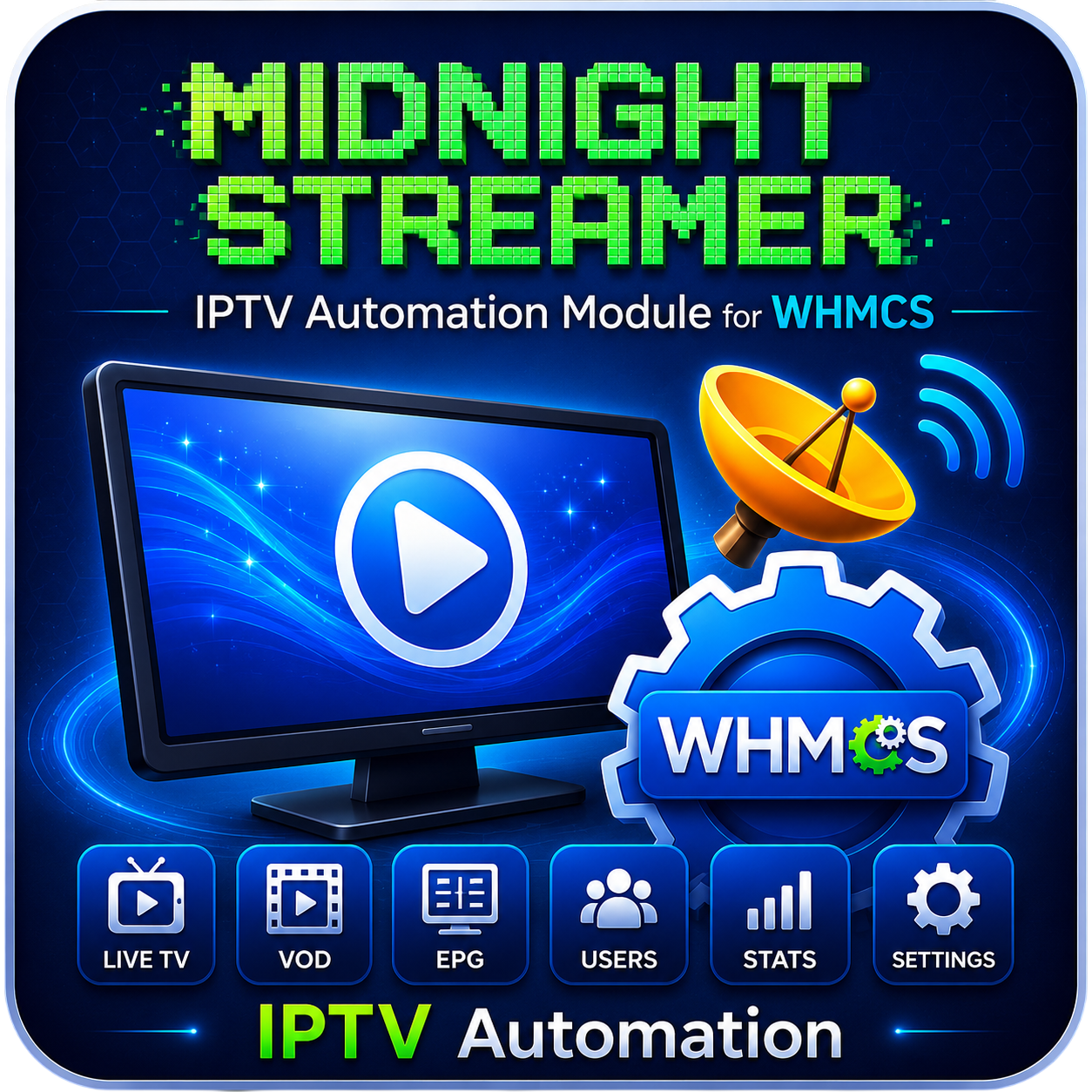 MidnightStreamer Reseller Module for WHMCS