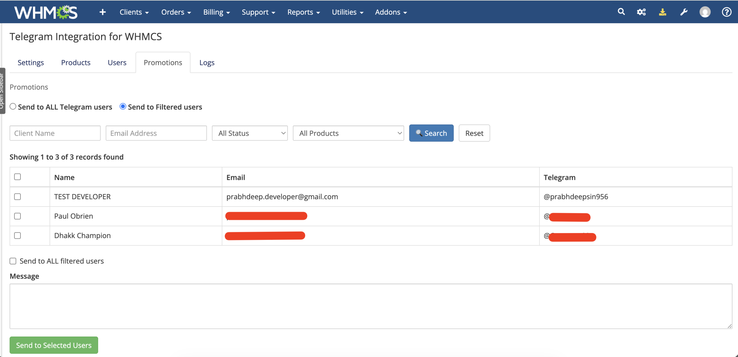 Telegram Integration for WHMCS - Image 7