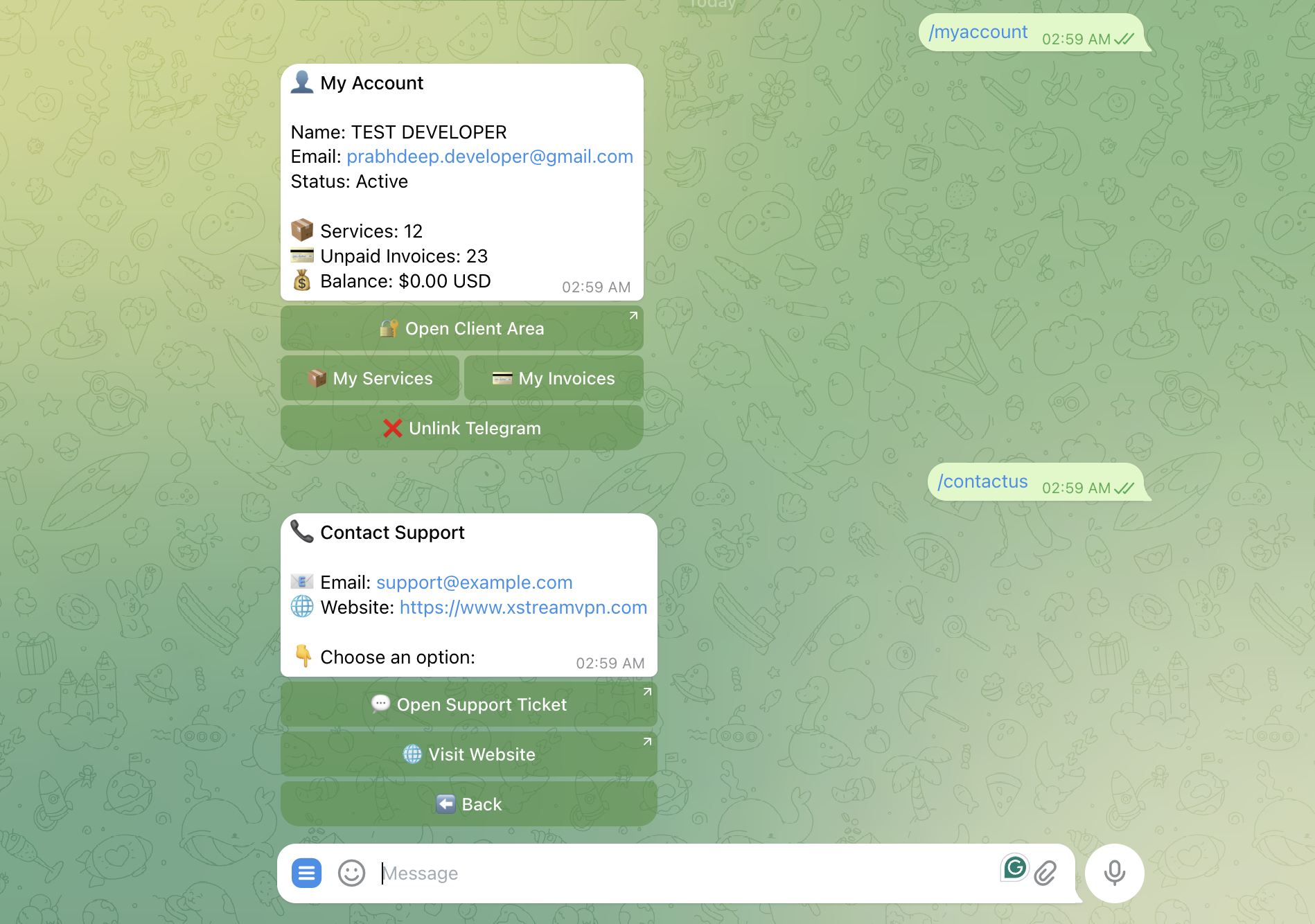 Telegram Integration for WHMCS - Image 13