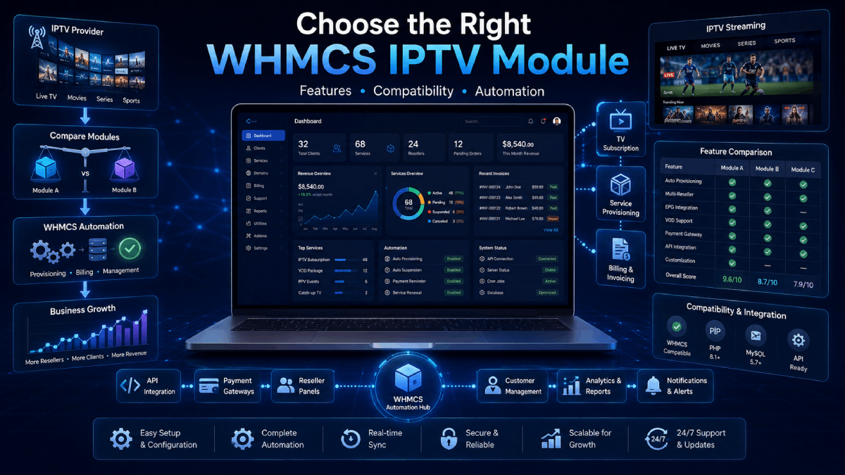 How to choose the right WHMCS IPTV module