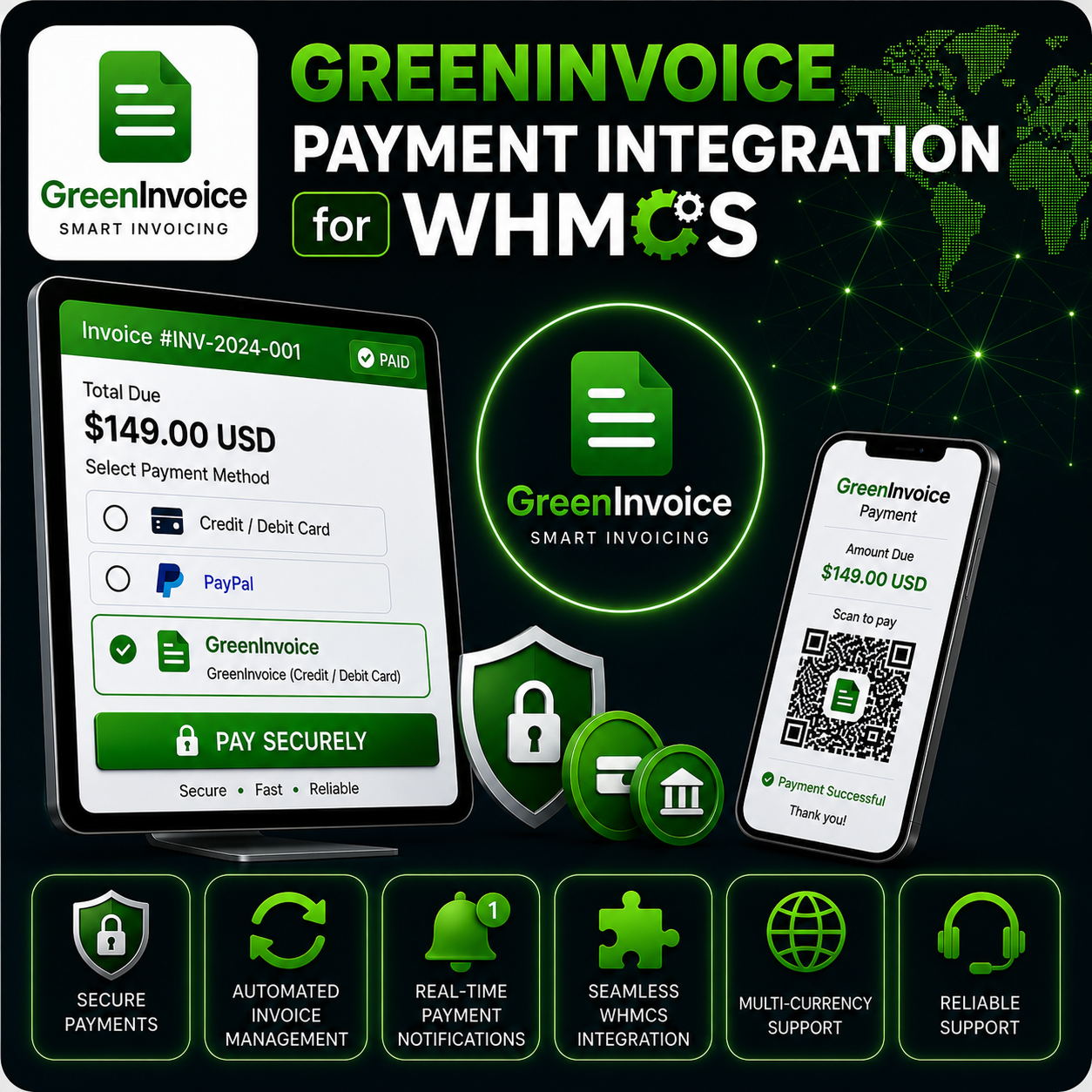 GreenInvoice Payment Integration for WHMCS