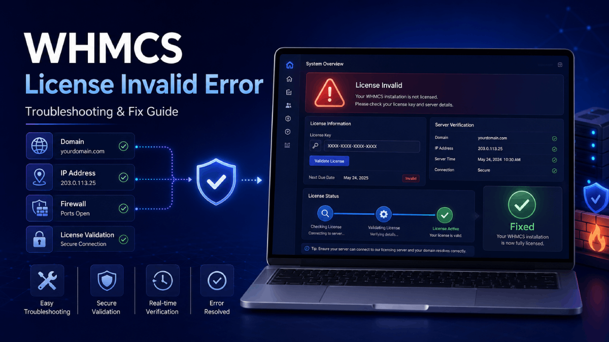 How to fix WHMCS license invalid error