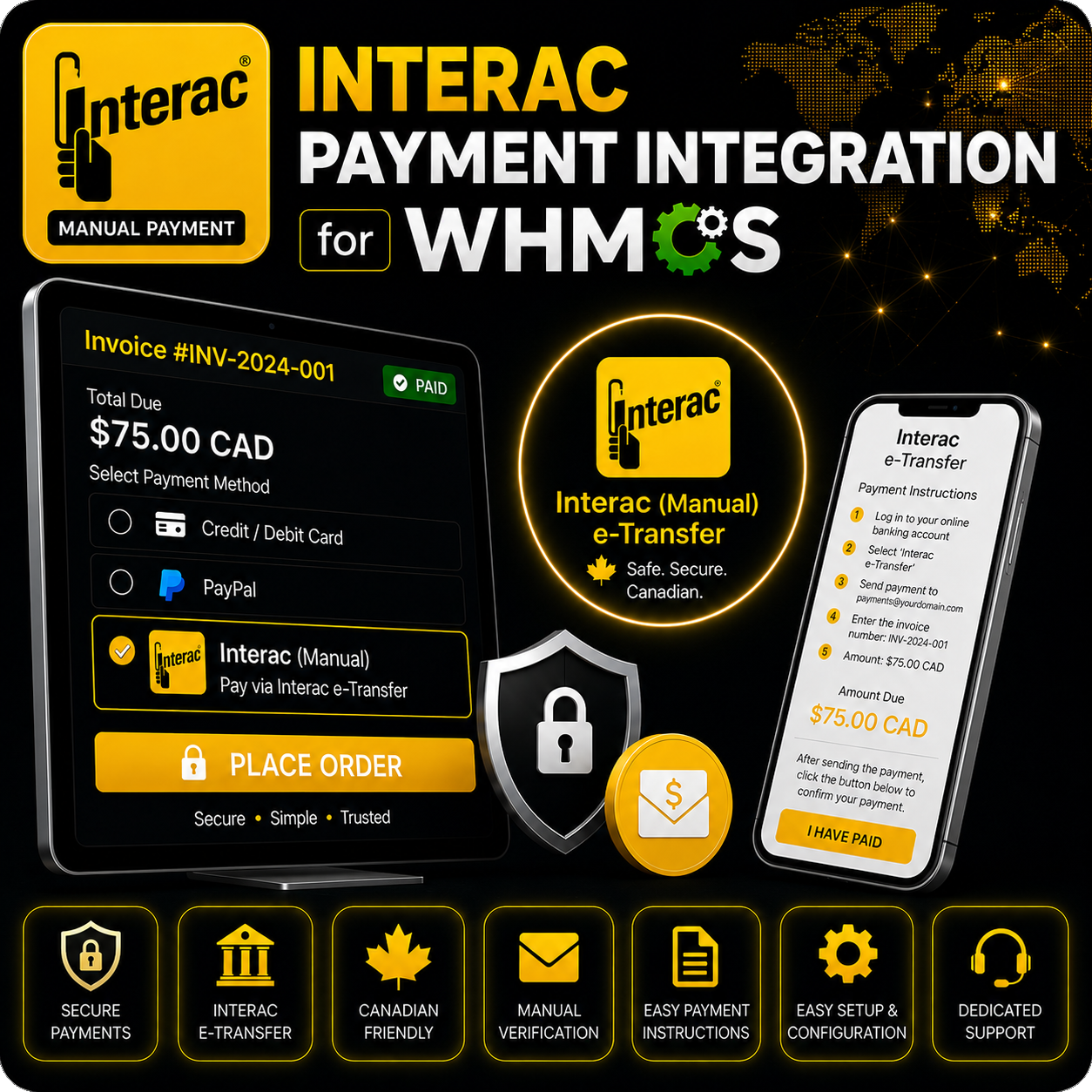 Interac (Manual) Payment Integration for WHMCS