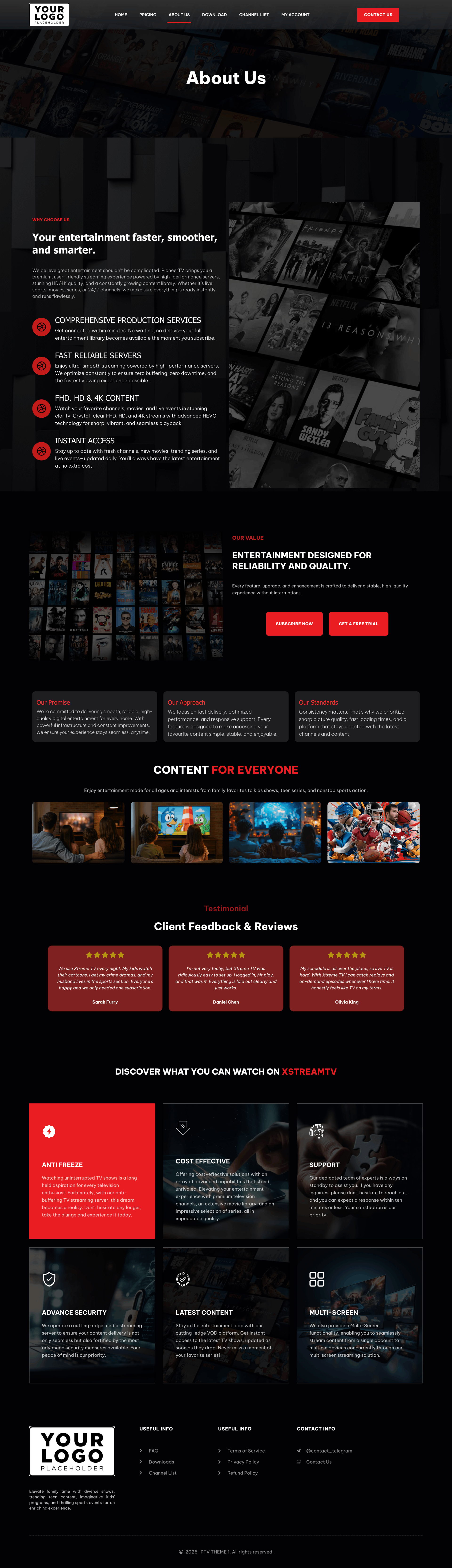 CrimsonStream IPTV WordPress Theme - Image 2