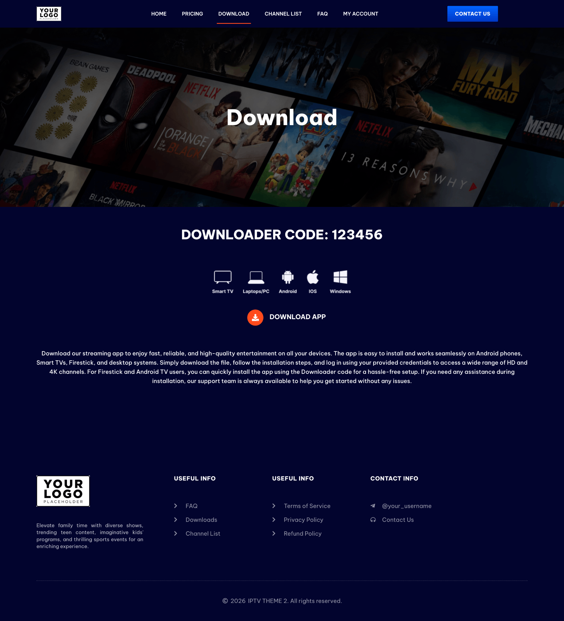 SapphireStream IPTV WordPress Theme - Image 2