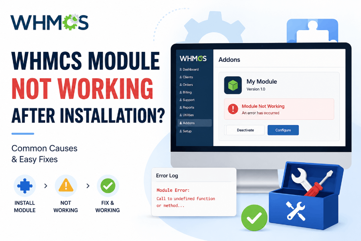 whmcs modules notworking