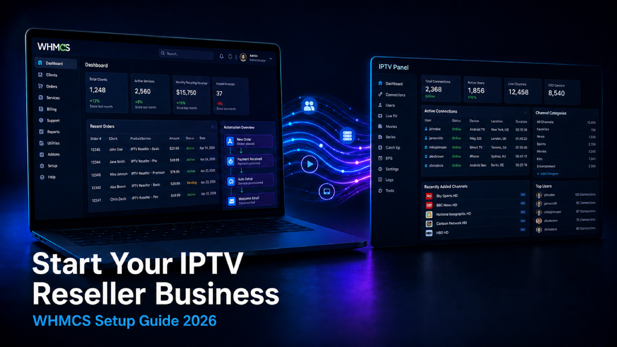 How to Start an IPTV Reseller Business with WHMCS - Setup Guide 2026