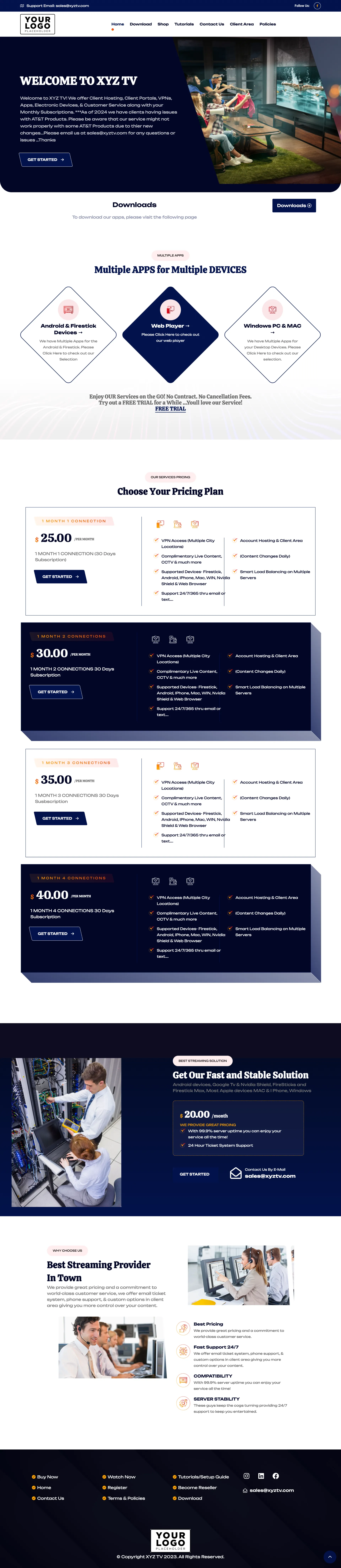 SkyVision IPTV WordPress Theme